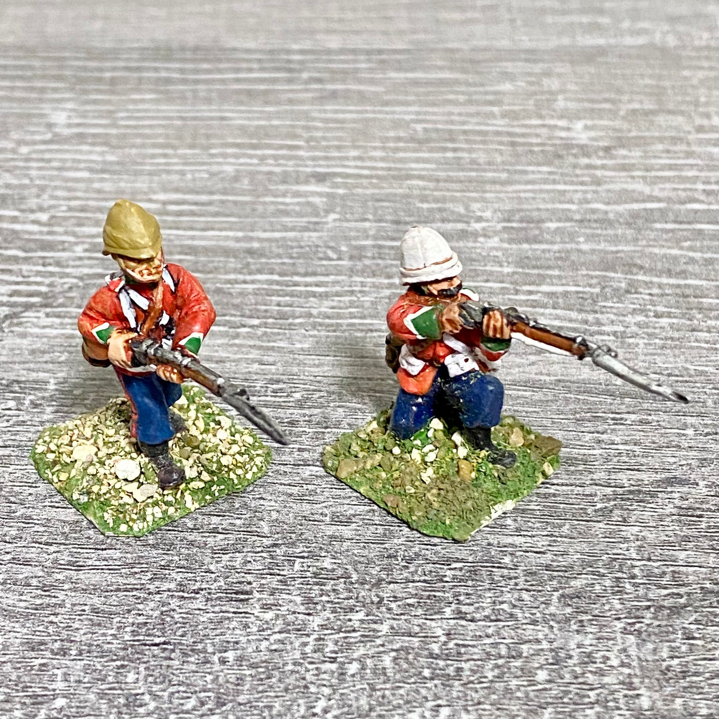 28mm 24th Regiment Infantry Painted Metal Miniatures Zulu War Games 2 Figs #9