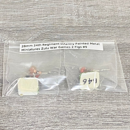28mm 24th Regiment Infantry Painted Metal Miniatures Zulu War Games 2 Figs #9
