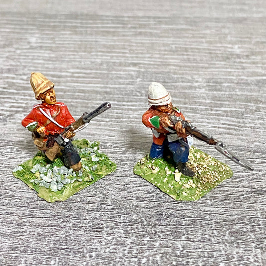 28mm 24th Regiment Infantry Painted Metal Miniatures Zulu War Games 2 Figs #10