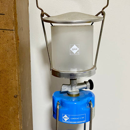 Vintage Campingaz C400 Gas Lantern Light Lamp & Spare Canister With Storage Box