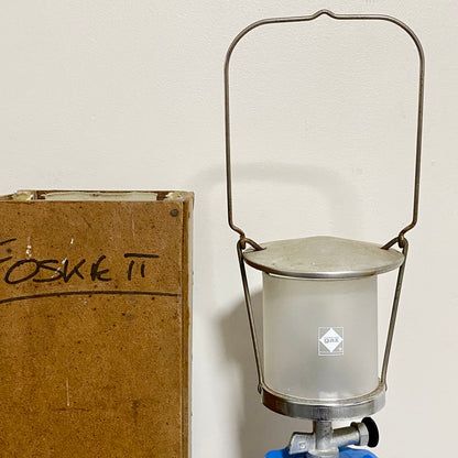 Vintage Campingaz C400 Gas Lantern Light Lamp & Spare Canister With Storage Box