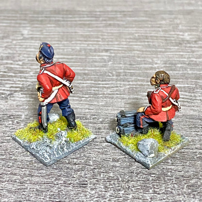 28mm 24th Regiment Infantry Painted Metal Miniatures Zulu War Games 2 Figs #13