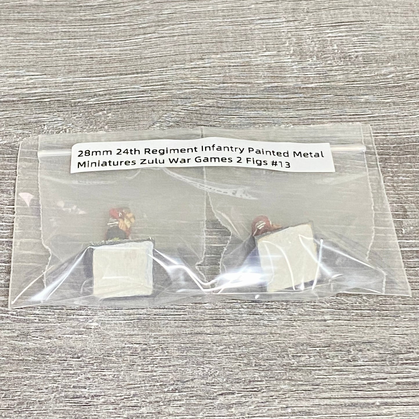 28mm 24th Regiment Infantry Painted Metal Miniatures Zulu War Games 2 Figs #13