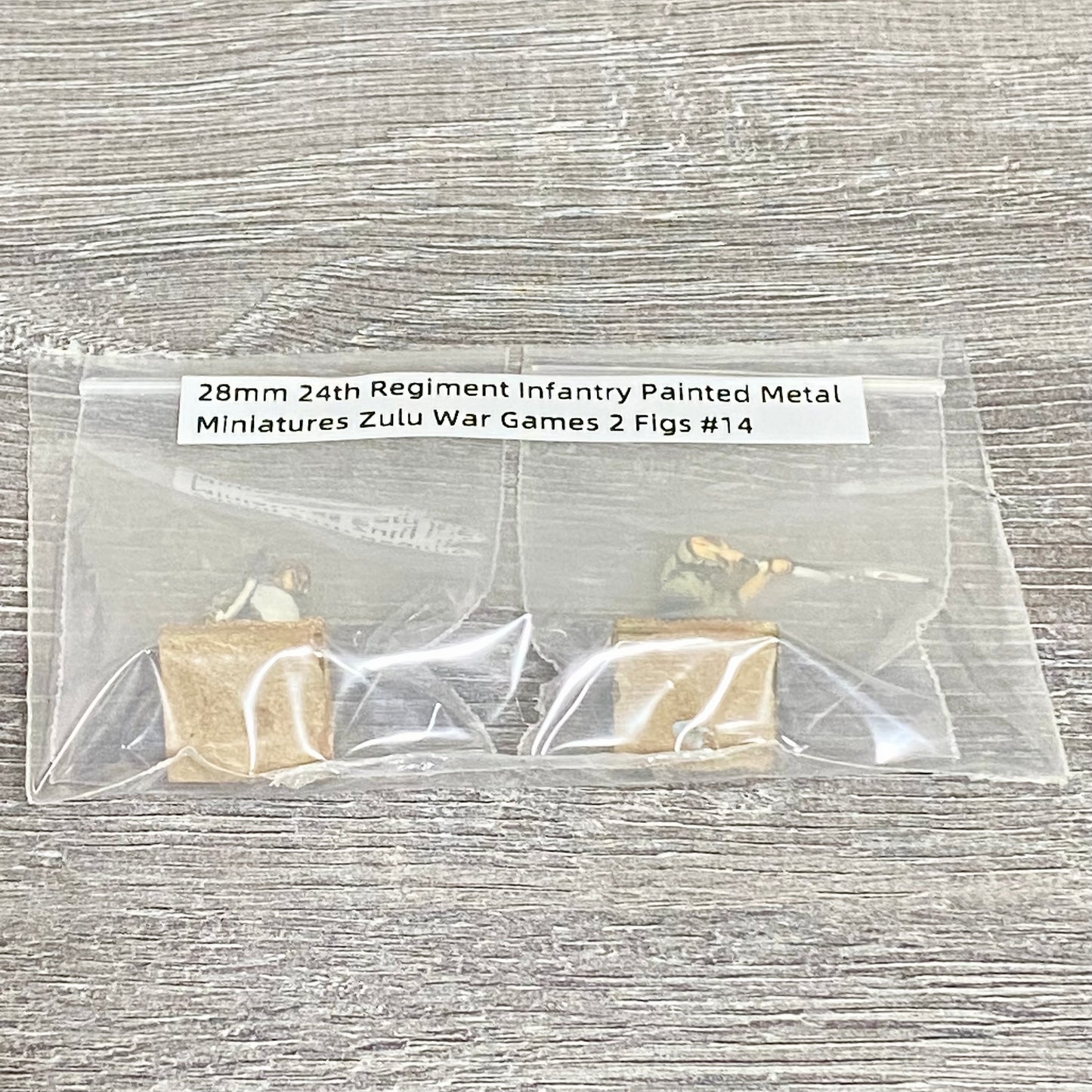28mm 24th Regiment Infantry Painted Metal Miniatures Zulu War Games 2 Figs #14