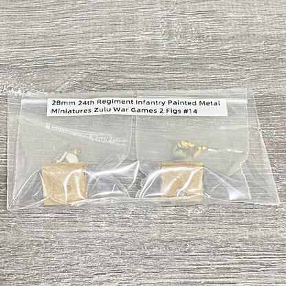 28mm 24th Regiment Infantry Painted Metal Miniatures Zulu War Games 2 Figs #14