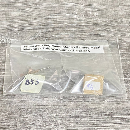 28mm 24th Regiment Infantry Painted Metal Miniatures Zulu War Games 2 Figs #15