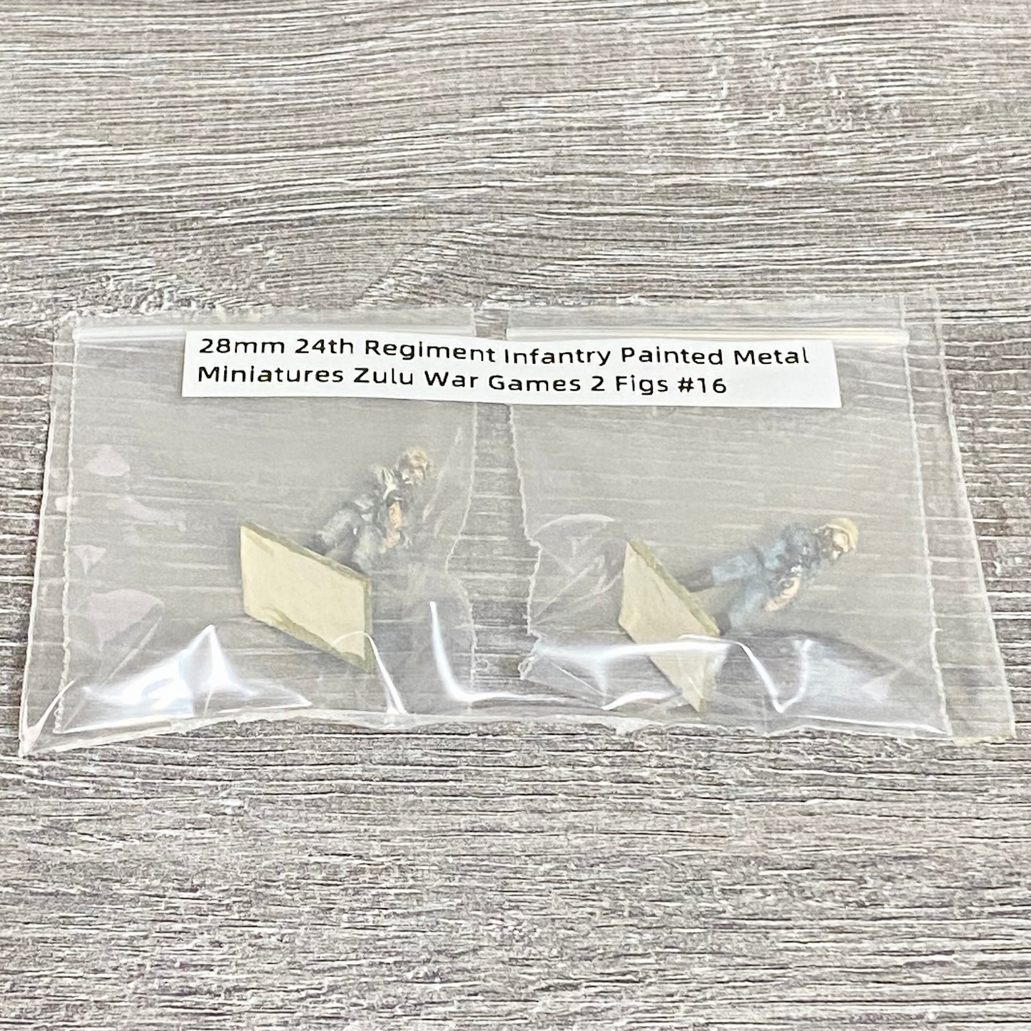 28mm 24th Regiment Infantry Painted Metal Miniatures Zulu War Games 2 Figs #16