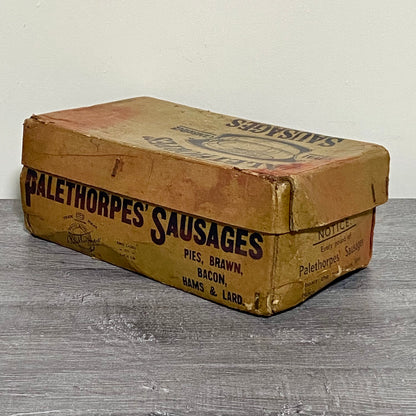 Vintage Palethorpes Sausages Display Box With Prop Sausages Royal Cambridge Rare