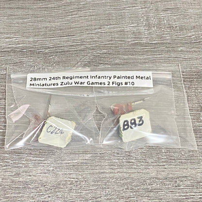 28mm 24th Regiment Infantry Painted Metal Miniatures Zulu War Games 2 Figs #10
