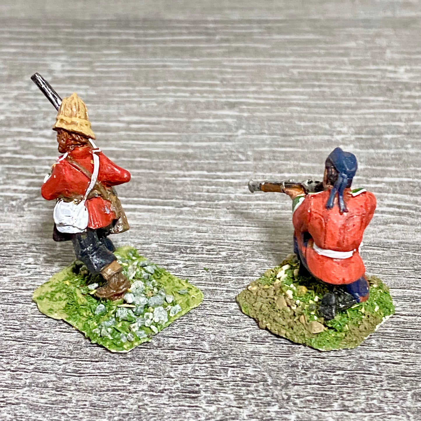 28mm 24th Regiment Infantry Painted Metal Miniatures Zulu War Games 2 Figs #11