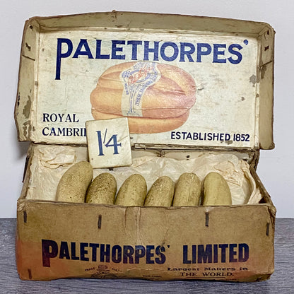 Vintage Palethorpes Sausages Display Box With Prop Sausages Royal Cambridge Rare