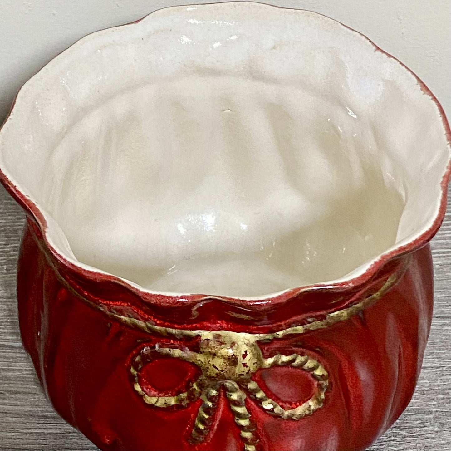 Vintage Traditional Gift Bag Red Pot Vase Ceramic Scheurich Pottery Germany Rare