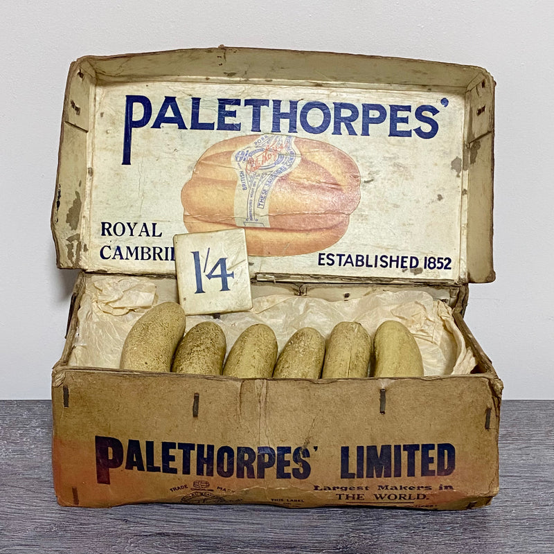 Vintage Palethorpes Sausages Display Box With Prop Sausages Royal Cambridge Rare