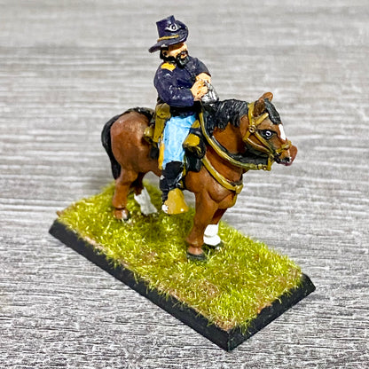 28mm American US Cavalry Mounted Painted Metal Miniatures Wild West Wargames #18