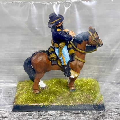 28mm American US Cavalry Mounted Painted Metal Miniatures Wild West Wargames #18