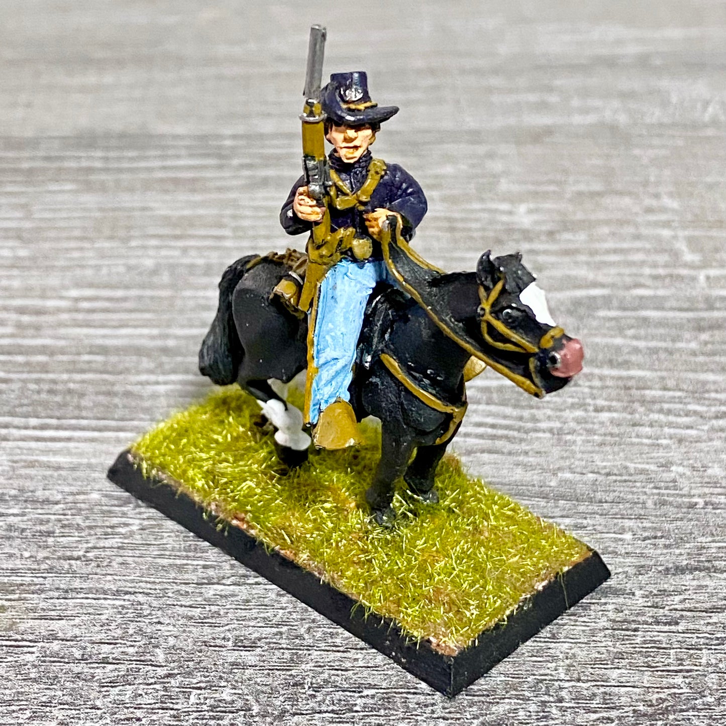 28mm American US Cavalry Mounted Painted Metal Miniatures Wild West Wargames #19