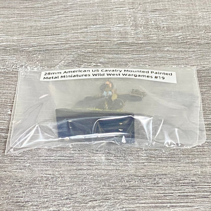 28mm American US Cavalry Mounted Painted Metal Miniatures Wild West Wargames #19
