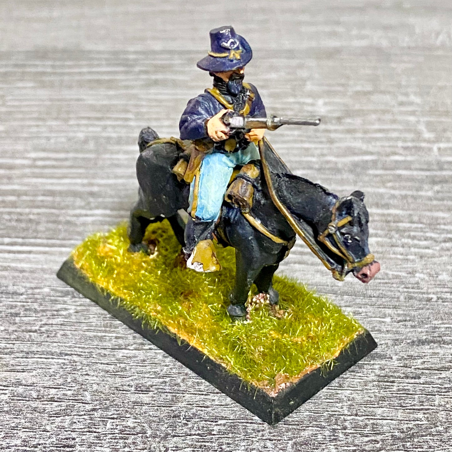 28mm American US Cavalry Mounted Painted Metal Miniatures Wild West Wargames #21
