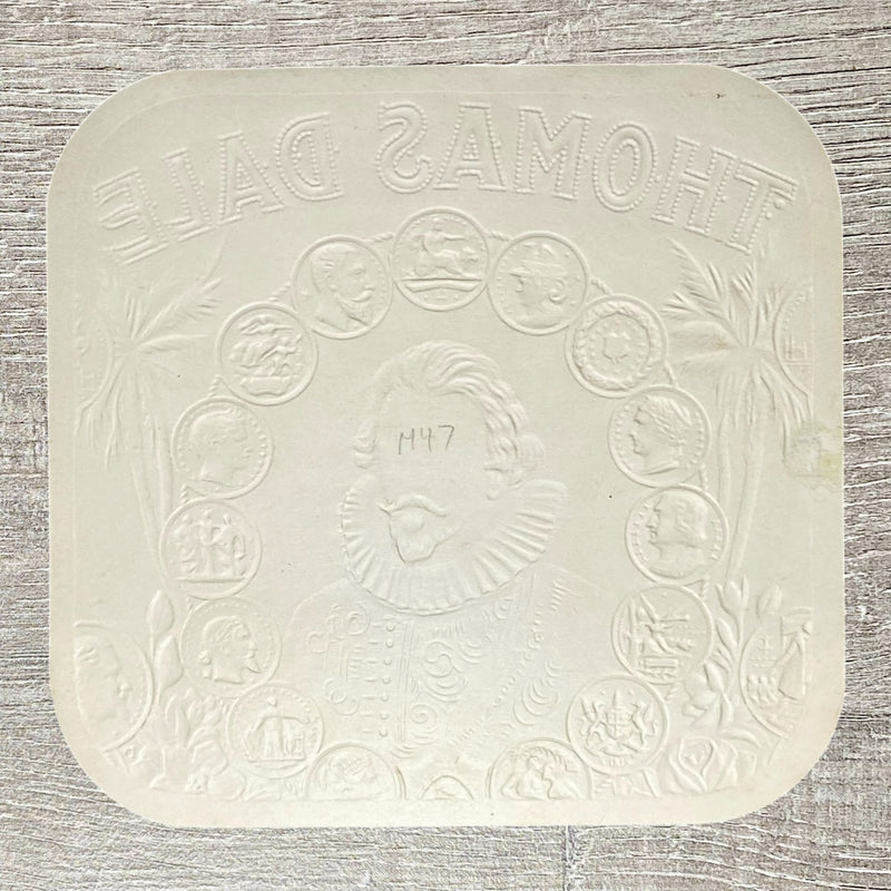 Vintage Thomas Dale Cigars Advertising Cigar Box Label Gold Embossed Early 1900s