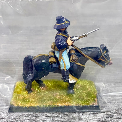 28mm American US Cavalry Mounted Painted Metal Miniatures Wild West Wargames #21