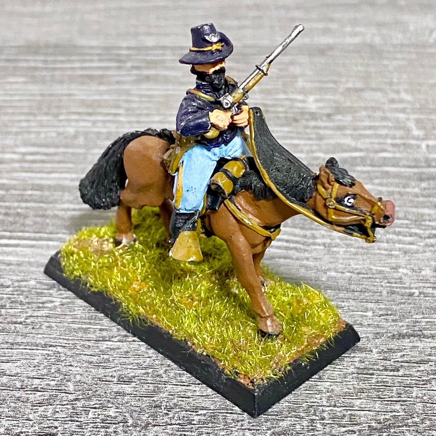 28mm American US Cavalry Mounted Painted Metal Miniatures Wild West Wargames #23