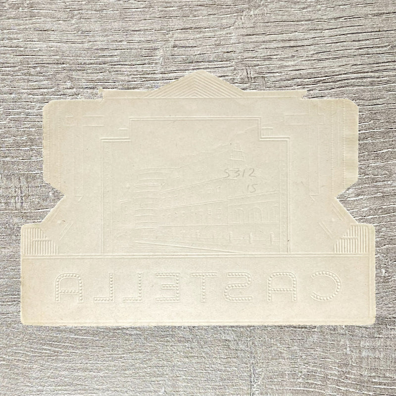 Vintage Castella Cigars Dutch Advertising Cigar Box Label Gold Tone Early 1900s