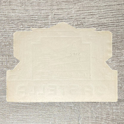 Vintage Castella Cigars Dutch Advertising Cigar Box Label Gold Tone Early 1900s
