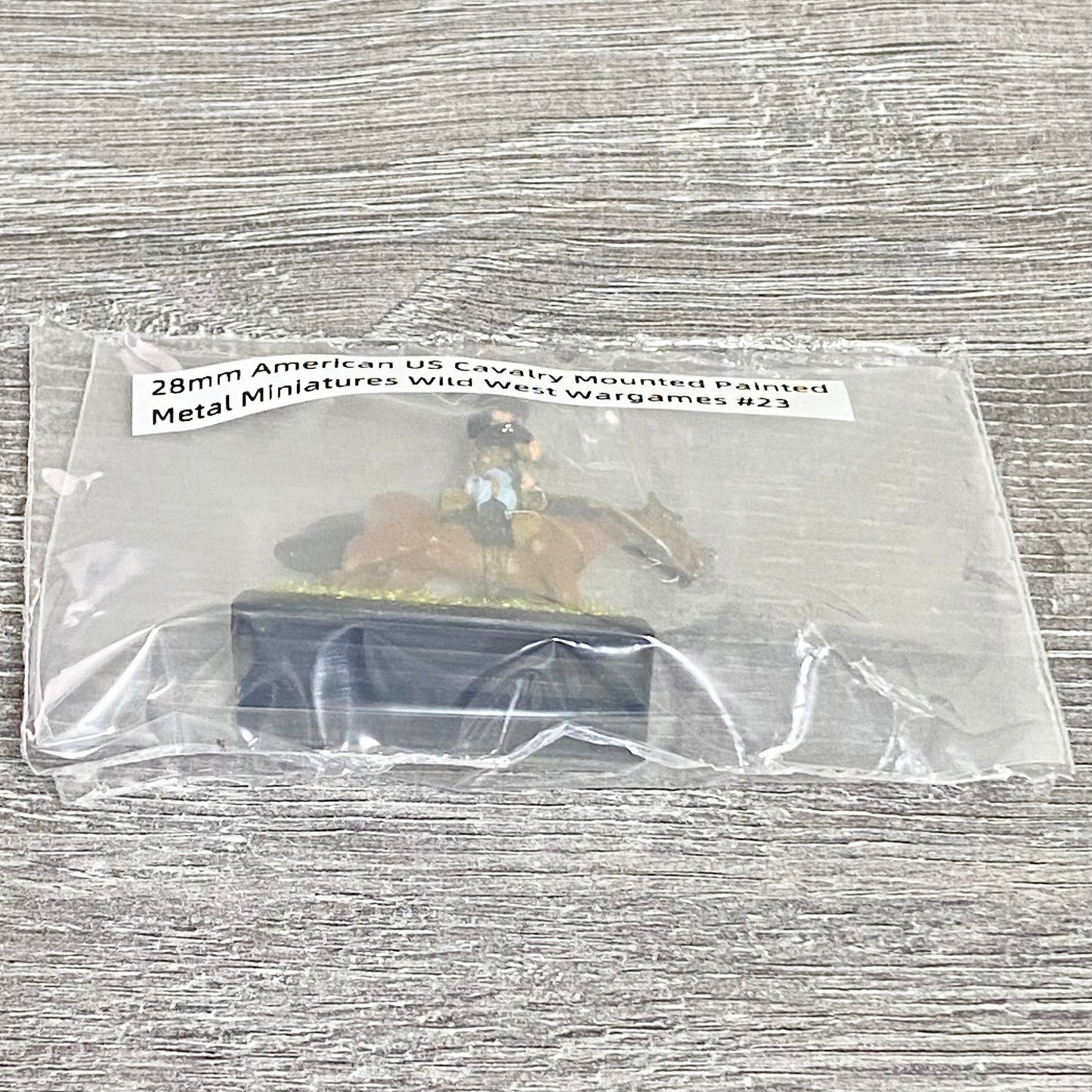 28mm American US Cavalry Mounted Painted Metal Miniatures Wild West Wargames #23