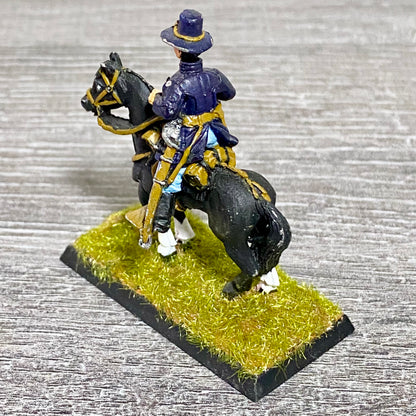 28mm American US Cavalry Mounted Painted Metal Miniatures Wild West Wargames #25