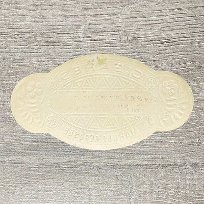 Vintage Passe-Partout Cigars Advertising Cigar Box Label Gold Embossed 1900s