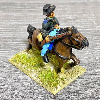28mm American US Cavalry Mounted Painted Metal Miniatures Wild West Wargames #28