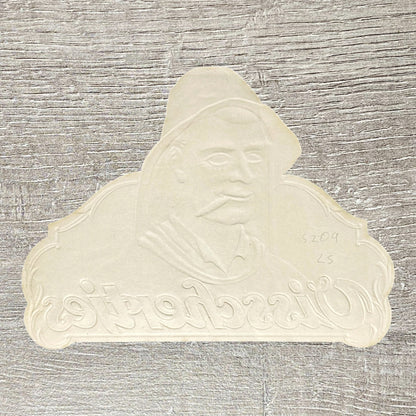 Vintage Visschertjes Cigars Fisherman Advertising Cigar Box Label Gold Embossed