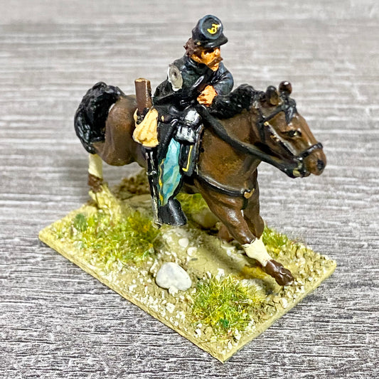 28mm American US Cavalry Mounted Painted Metal Miniatures Wild West Wargames #29