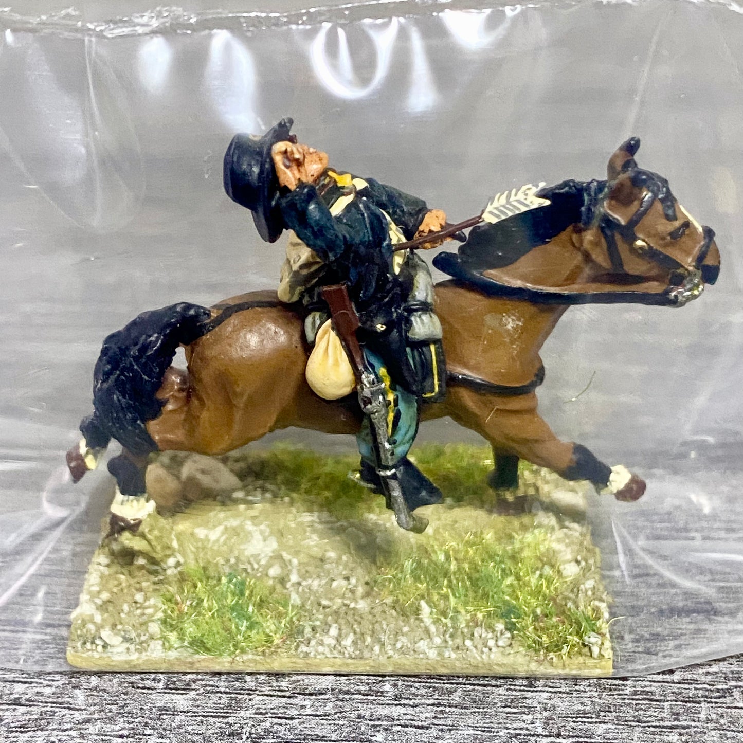 28mm American US Cavalry Mounted Painted Metal Miniatures Wild West Wargames #30
