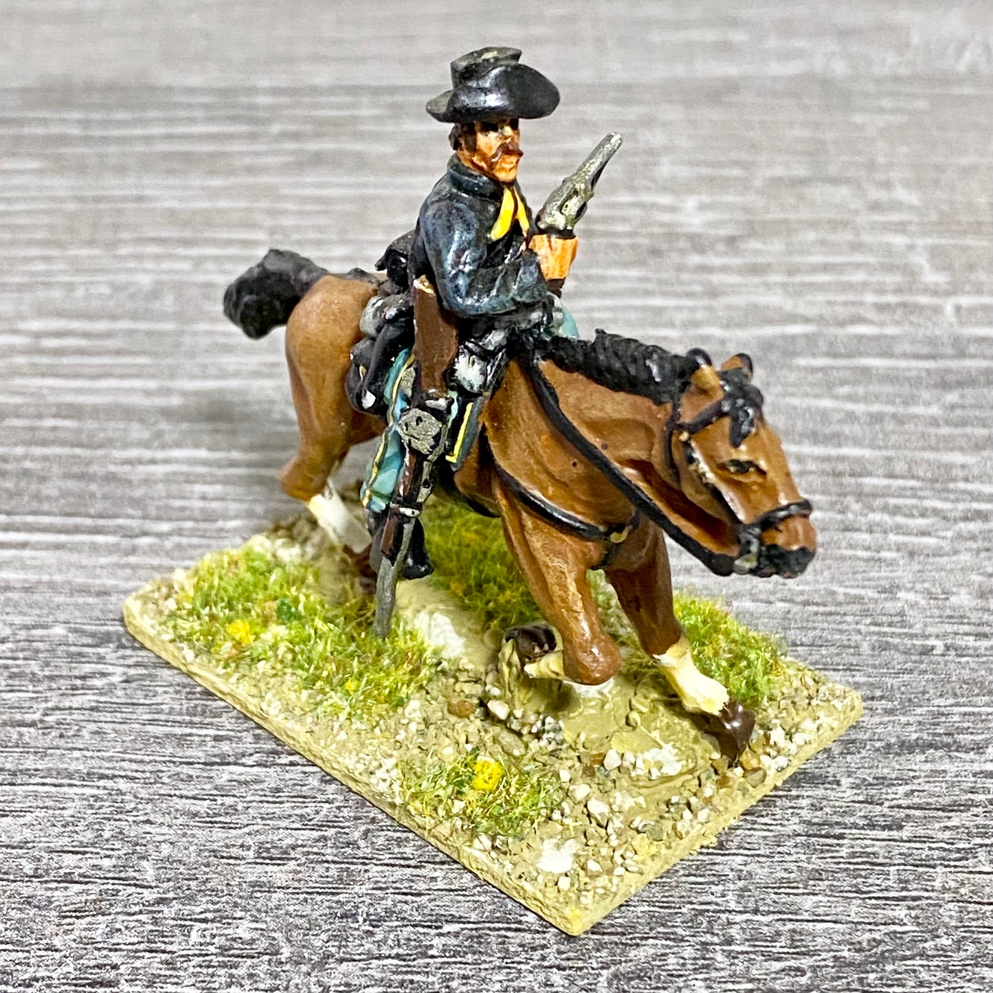 28mm American US Cavalry Mounted Painted Metal Miniatures Wild West Wargames #31