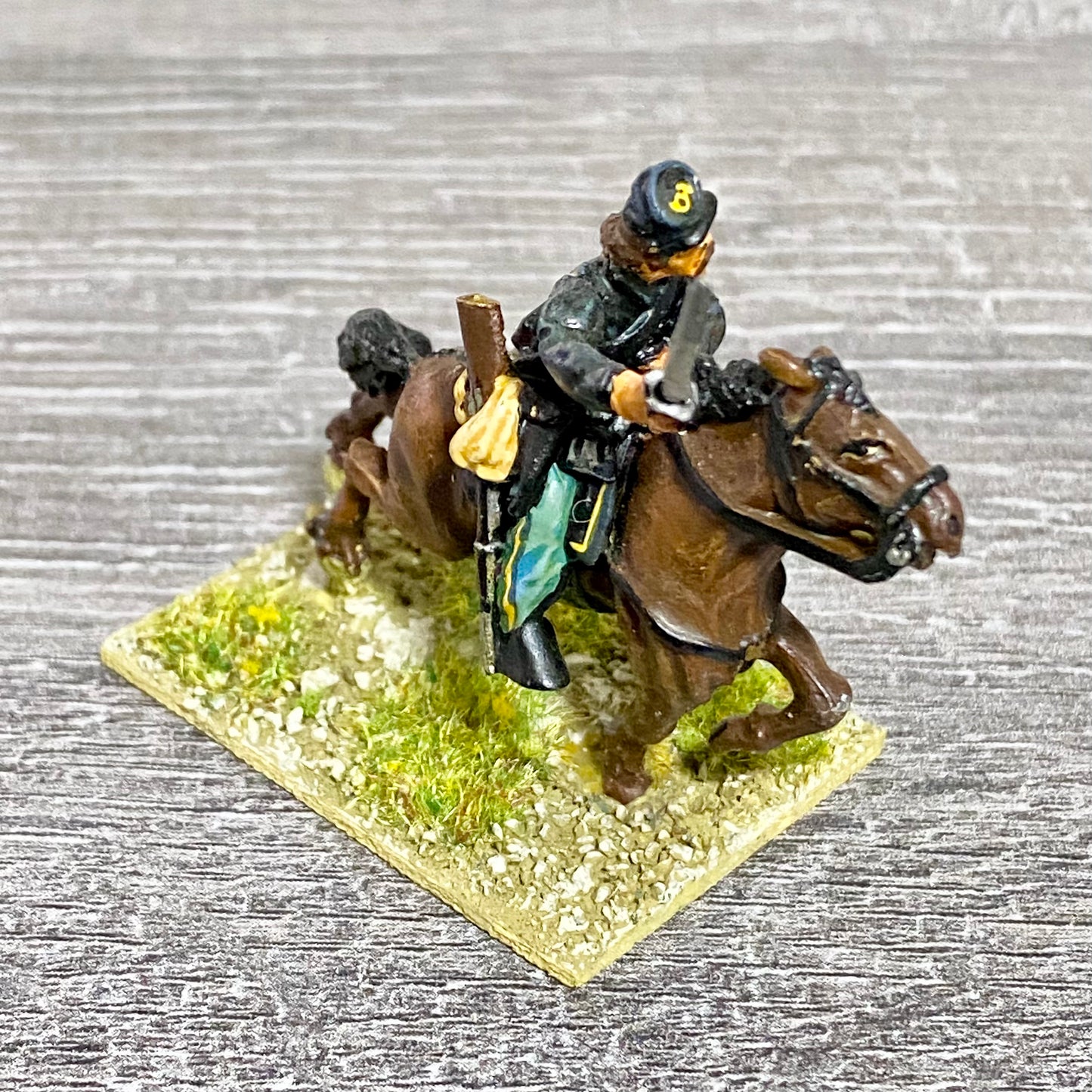 28mm American US Cavalry Mounted Painted Metal Miniatures Wild West Wargames #32