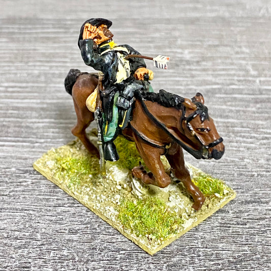 28mm American US Cavalry Mounted Painted Metal Miniatures Wild West Wargames #34