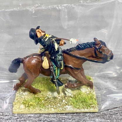 28mm American US Cavalry Mounted Painted Metal Miniatures Wild West Wargames #34