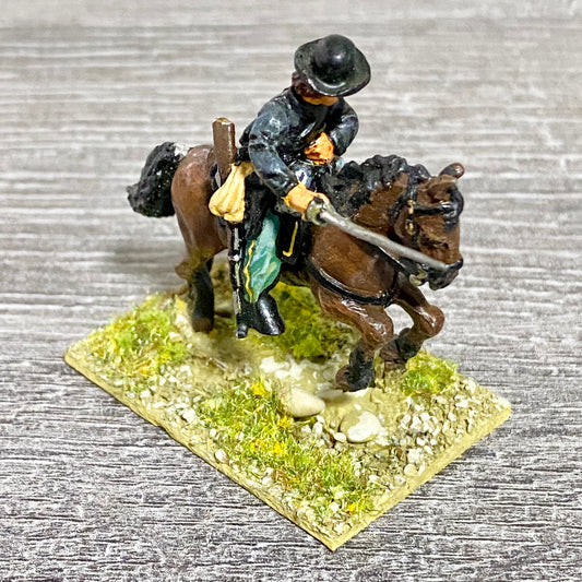 28mm American US Cavalry Mounted Painted Metal Miniatures Wild West Wargames #35