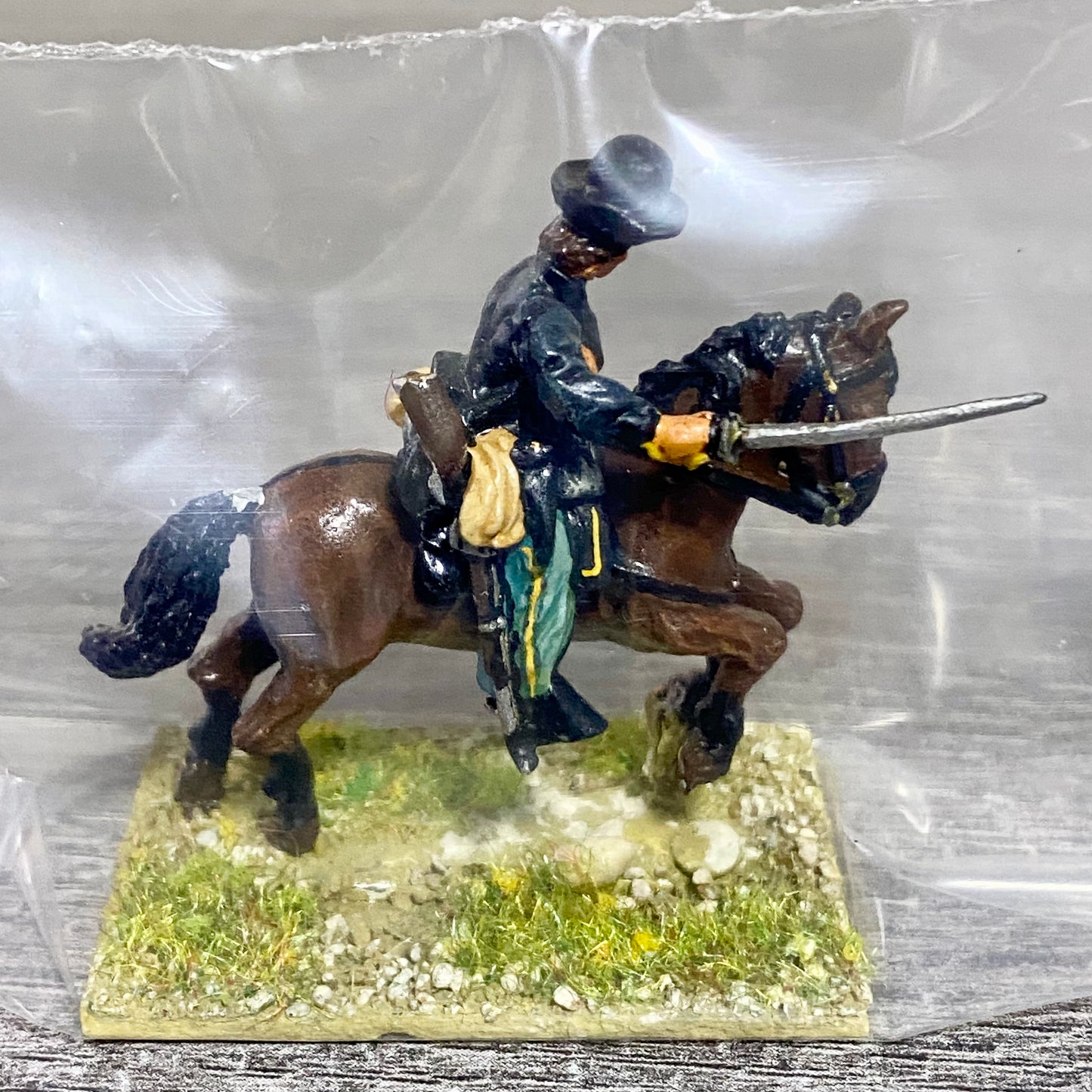 28mm American US Cavalry Mounted Painted Metal Miniatures Wild West Wargames #35