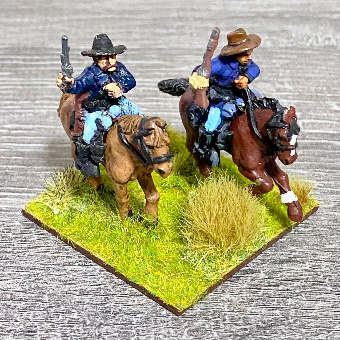 28mm US Cavalry Mounted Painted Metal Miniatures Wild West Wargames Scene #54