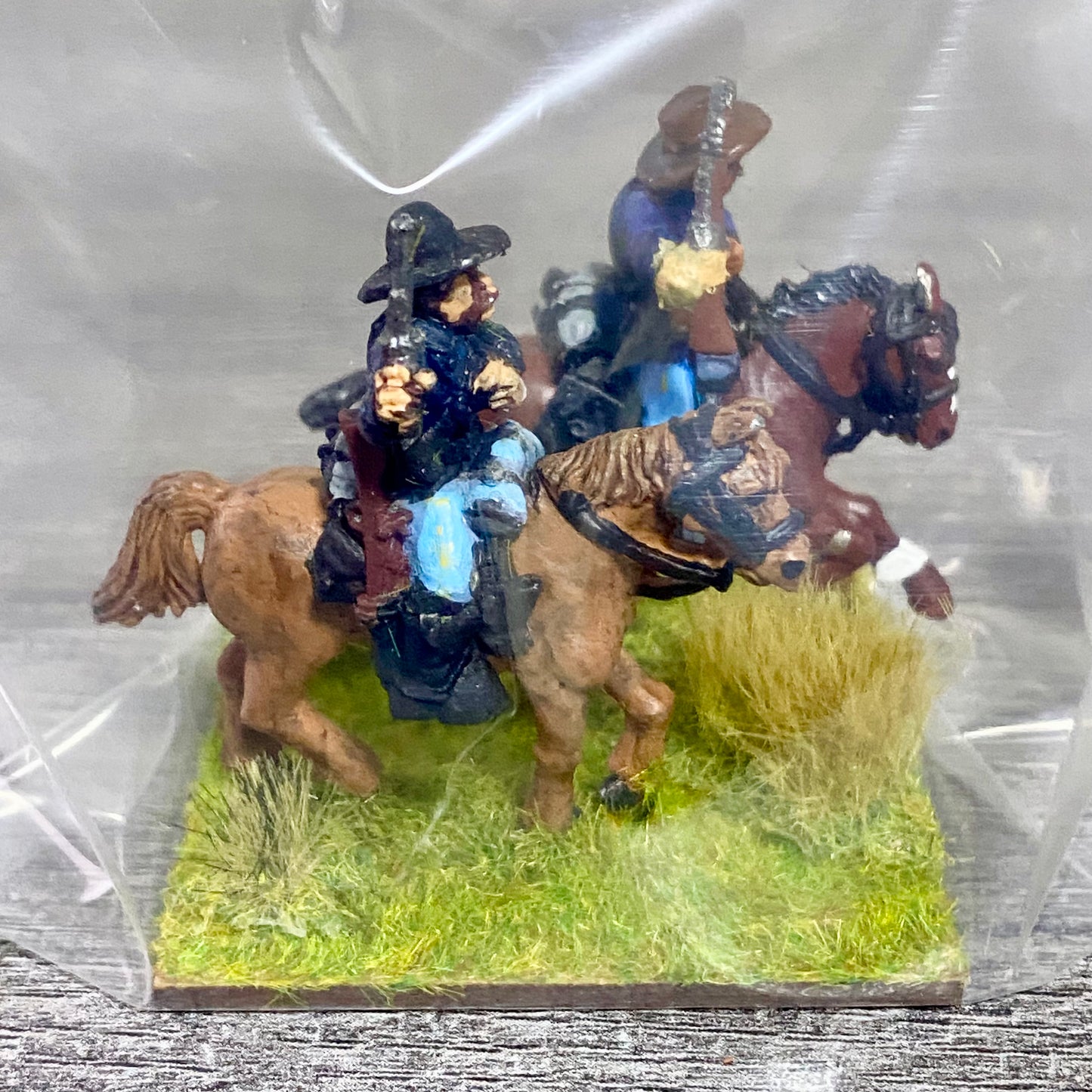 28mm US Cavalry Mounted Painted Metal Miniatures Wild West Wargames Scene #54