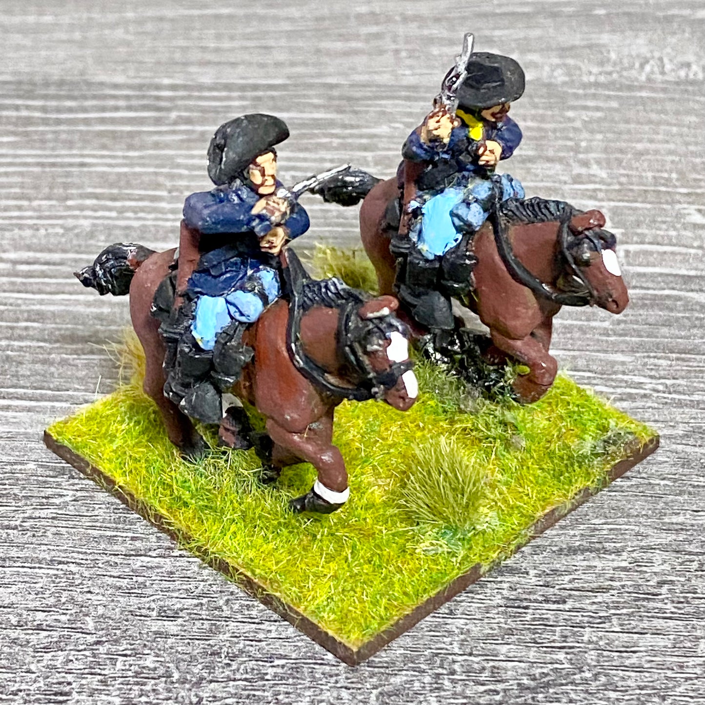 28mm US Cavalry Mounted Painted Metal Miniatures Wild West Wargames Scene #55