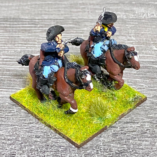 28mm US Cavalry Mounted Painted Metal Miniatures Wild West Wargames Scene #55