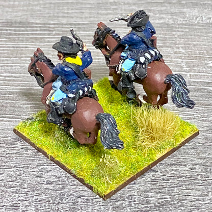 28mm US Cavalry Mounted Painted Metal Miniatures Wild West Wargames Scene #55