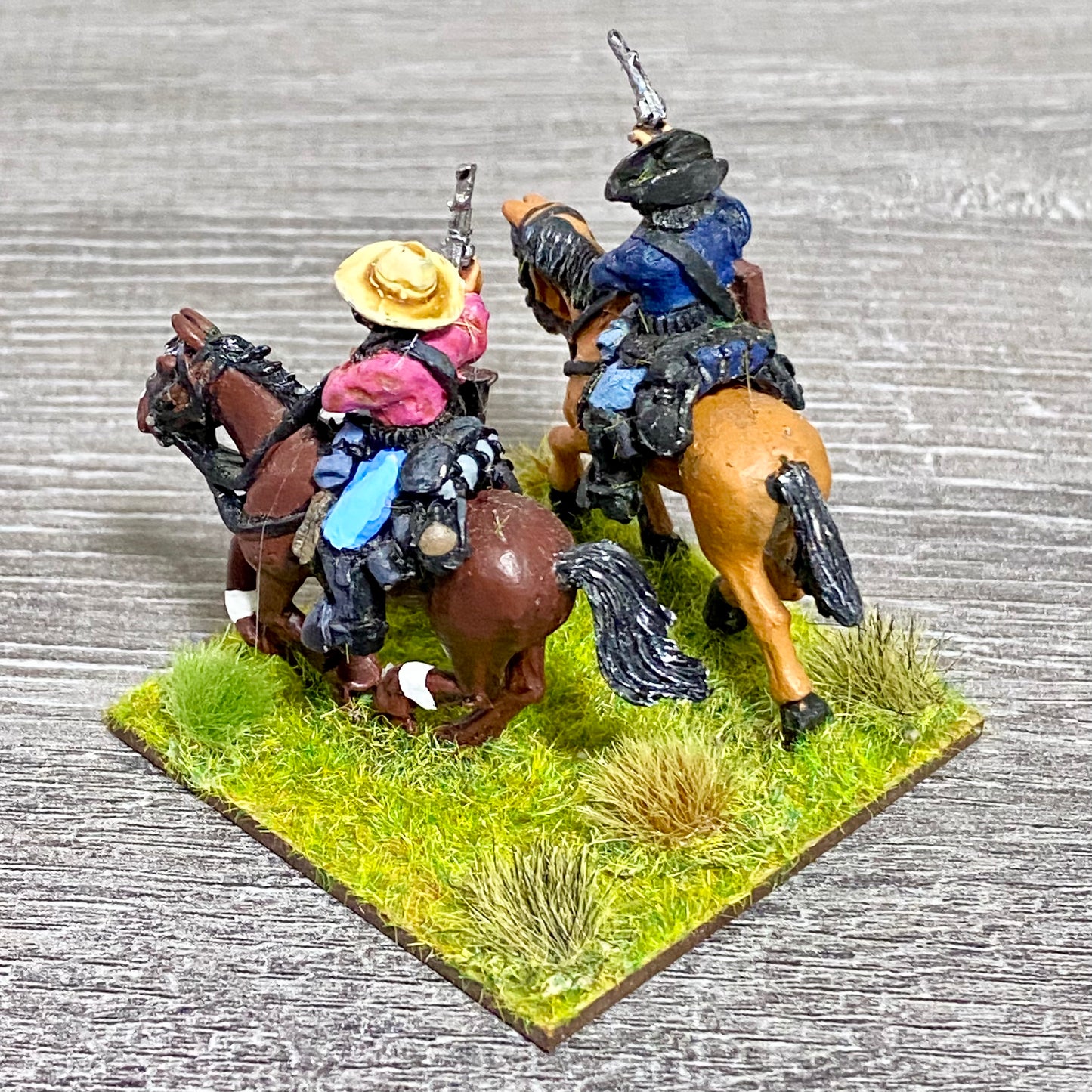 28mm US Cavalry Mounted Painted Metal Miniatures Wild West Wargames Scene #53