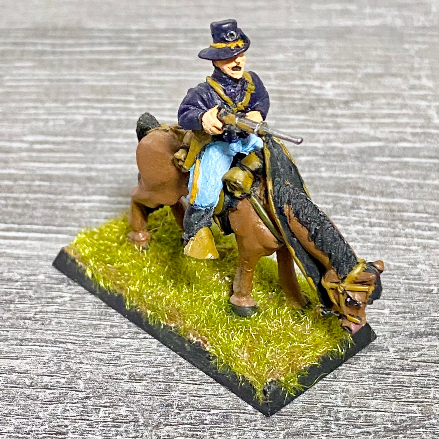 28mm American US Cavalry Mounted Painted Metal Miniatures Wild West Wargames #36