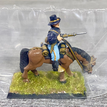 28mm American US Cavalry Mounted Painted Metal Miniatures Wild West Wargames #36