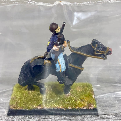 28mm American US Cavalry Mounted Painted Metal Miniatures Wild West Wargames #38