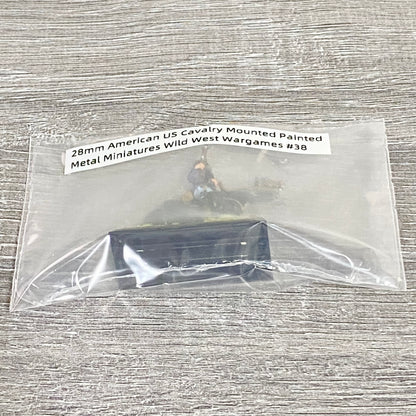 28mm American US Cavalry Mounted Painted Metal Miniatures Wild West Wargames #38